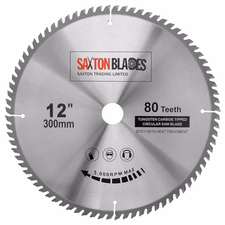Disco circolare TCT da 300 mm x 30 mm x 80T, adatto per legno tenero e legno duro