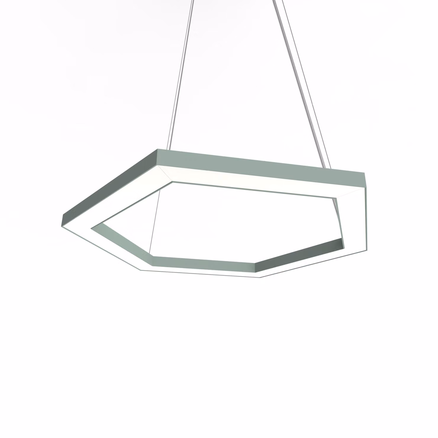 Lampada A Sospensione Esagono D40 Monocolore Opaca
