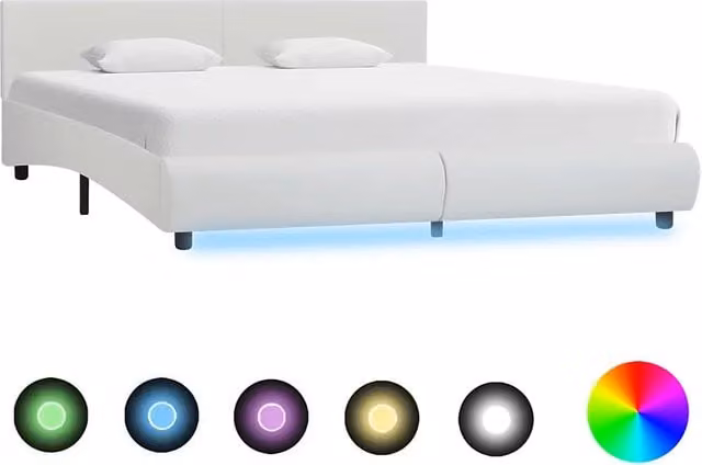 Giroletto con LED Bianco in Similpelle 160x200 cm 285490