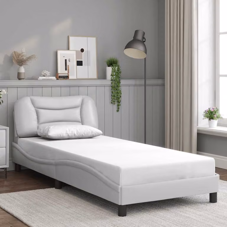 Giroletto senza materasso vidaXL Hvar bianco in similpelle L: 80 cm, P: 200 cm