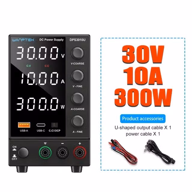 Alimentatore DC, tensione e corrente regolabili, display digitale, DPS3010U