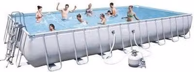 PISCINA FUORITERRA RETTANGOLARE CON TELAIO CM. 956x488x132 Art.56623 PISCINE