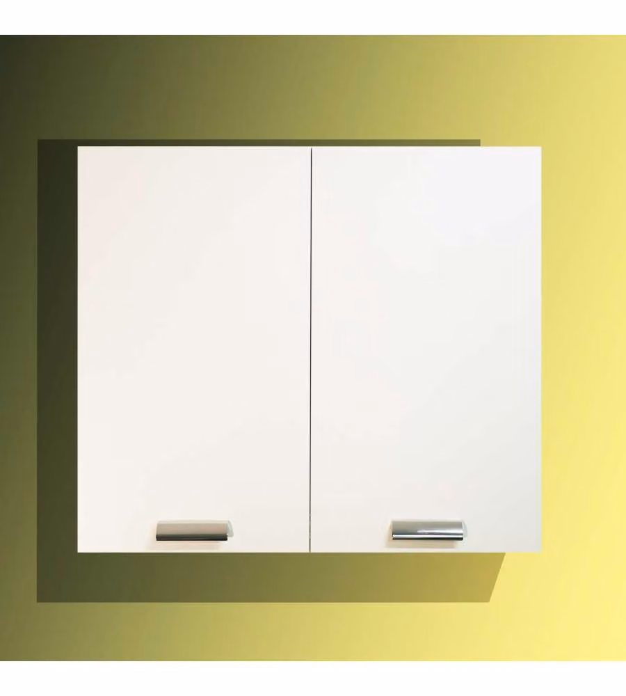 Pensile Cucina Scolapiatti Bianco Lucido con Ante a Battente L: 80 cm, H: 70,5 cm, P: 35 cm