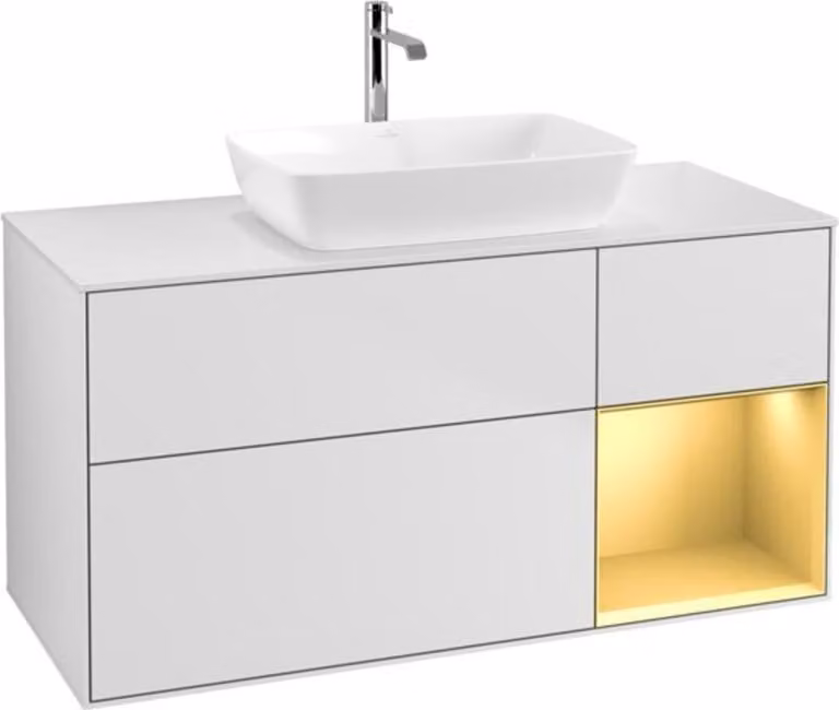 V&B mobile da parete Finion 120cm, Pl w m, Reg gol m Lac, wh. m Lac