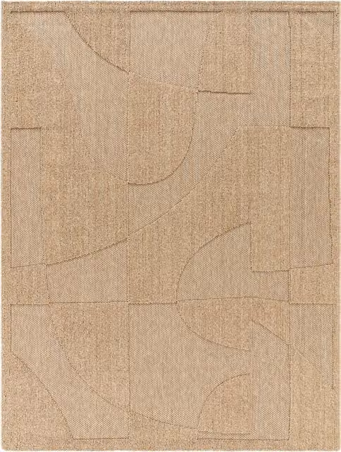 Tappeto Bali beige per interni ed esterni con effetto alto-basso, L: 120 cm, P: 160 cm