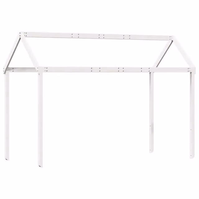 Tetto Letto per Bambini in Legno Massello di Pino Bianco CFW7070106 L: 207 cm, P: 95,5 cm, H: 159 cm