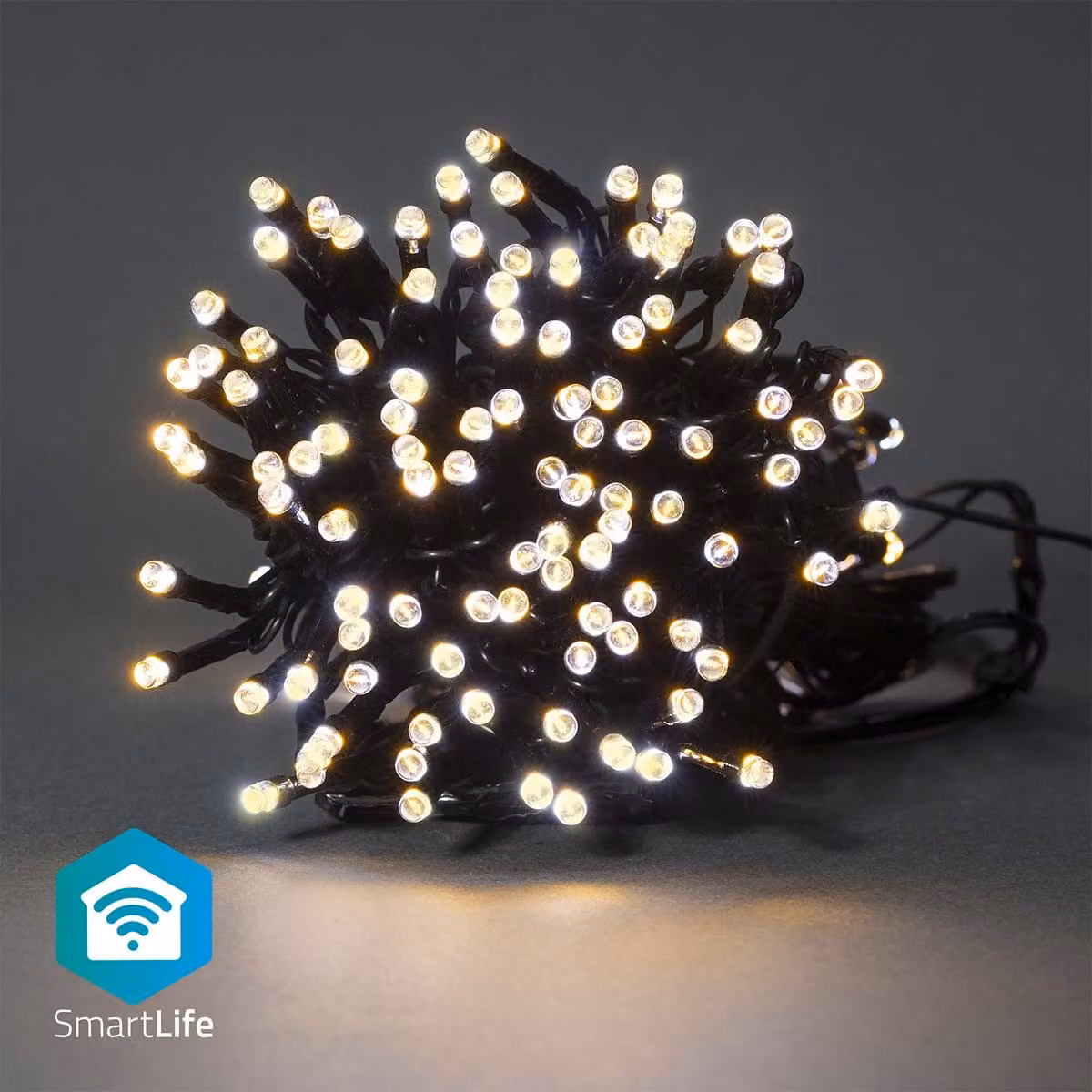 Luci di Natale Nedis SmartLife - stringa - Wi-Fi - bianco caldo - 200 LED - 20,0 m - Android / IOS