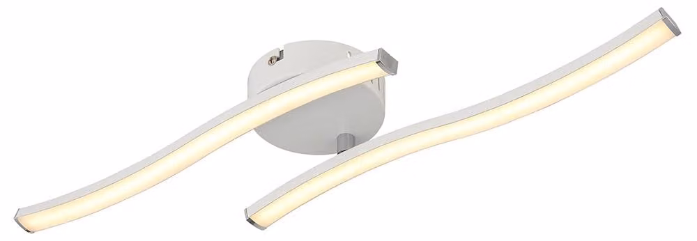 Plafoniera LED, braccio mobile, bianco, L 51,5 cm