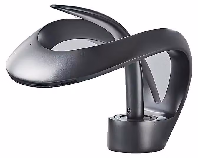 Miscelatore per lavabo, da montare a incasso, finitura lucida, colore nero