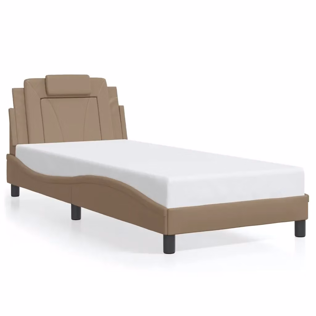 Giroletto Viana vidaXL in similpelle color beige senza materasso L: 200 cm, P: 80 cm – 2