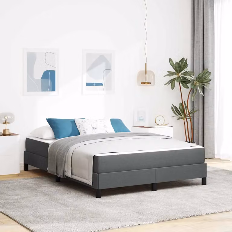 Letto a molle con materasso vidaXL Grigio, L/P/H: 140 x 200 x 28 cm