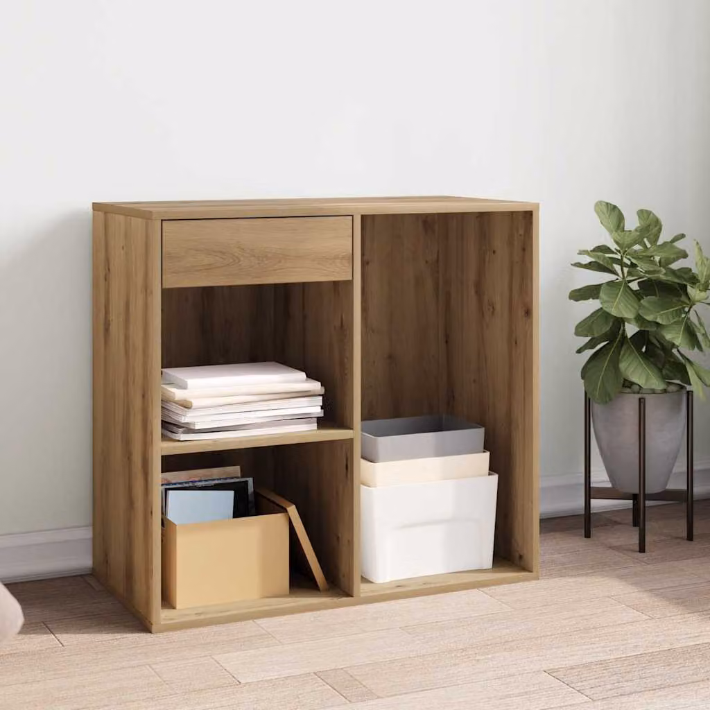 Armadietto per cosmetici moderno vidaXL in legno rovere color marrone L: 80 cm, P: 40 cm, H: 75 cm