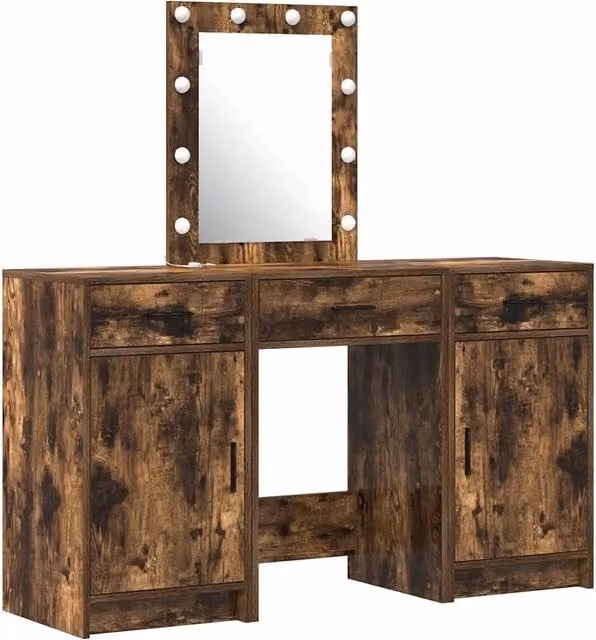 Toeletta | Tavolo da Trucco Marrone 50 x 41 x 135 cm Legno multistrato