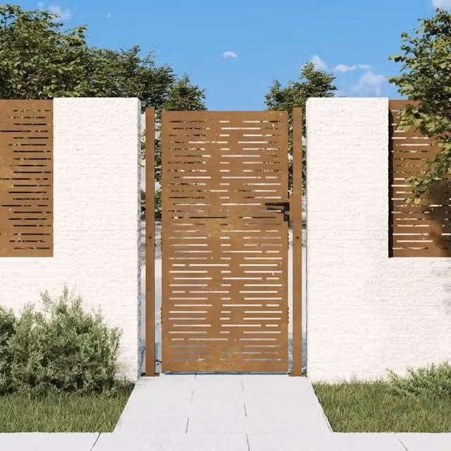 Cancello da giardino 100x175 cm design quadrato 153254