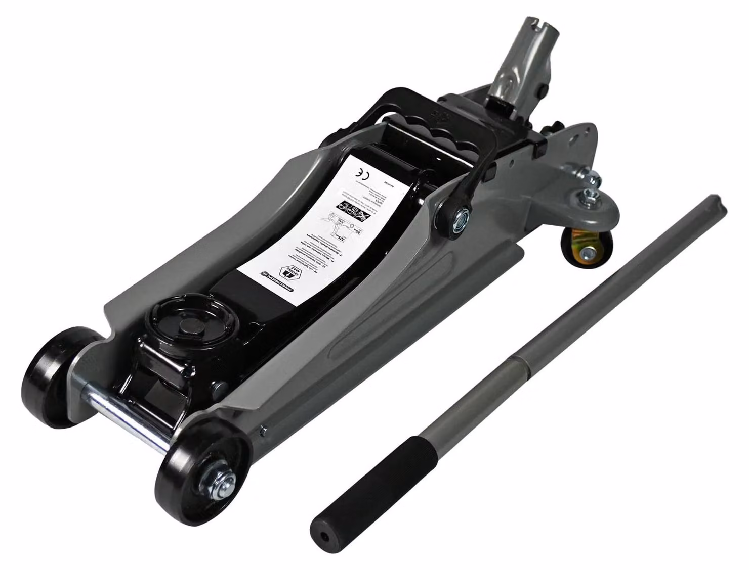 Sollevatore idraulico a cuneo, portata 1,8 tonnellate, altezza di sollevamento da 85 a 325 mm, colore grigio