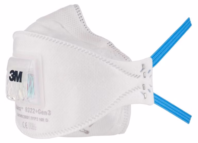 Maschera respiratoria 9322+ FFP2N RD con valvola di espirazione 3M 10 pz