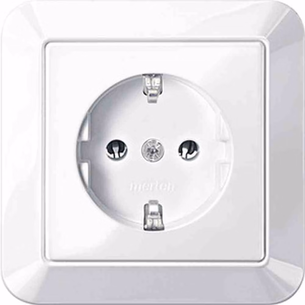 Presa MERTEN SCHUKO 16A MEG2301-1019 in plastica polare con piastra di copertura MEG2 MEG2301-1019 (MEG2301-1019)
