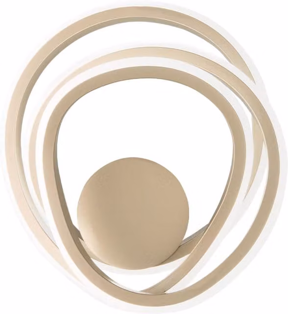 Applique LED Ondaluce in metallo color oro/ottone per soggiorno e camera da letto