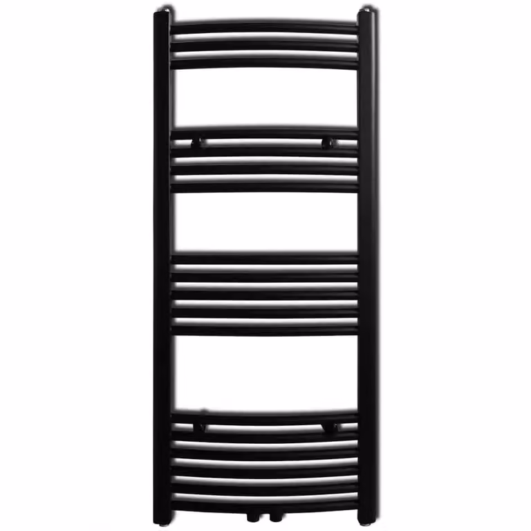 Radiatore per asciugamani ad acqua calda Curvo nero 500x1160 mm