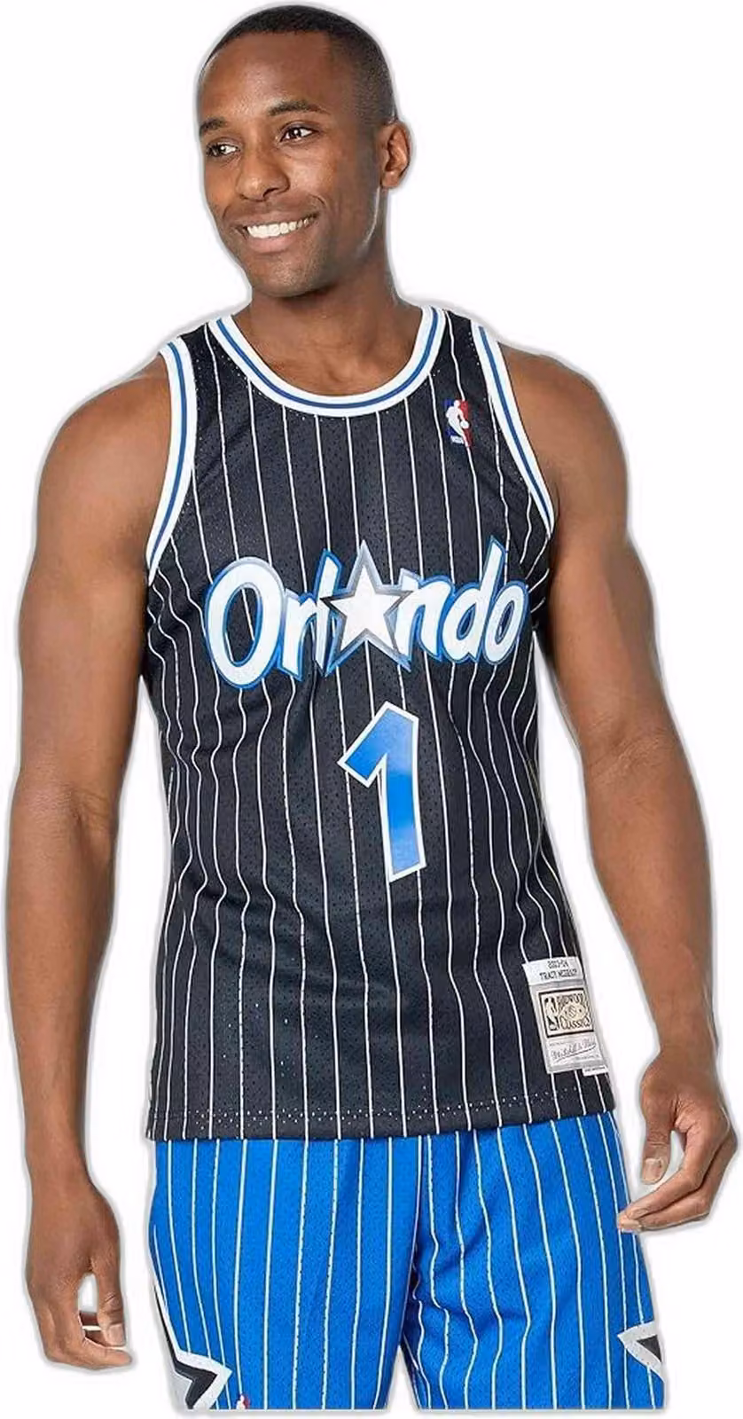 Canotta Mitchell & Ness SMJYAC18098-OMABLCK03TMC da Uomo