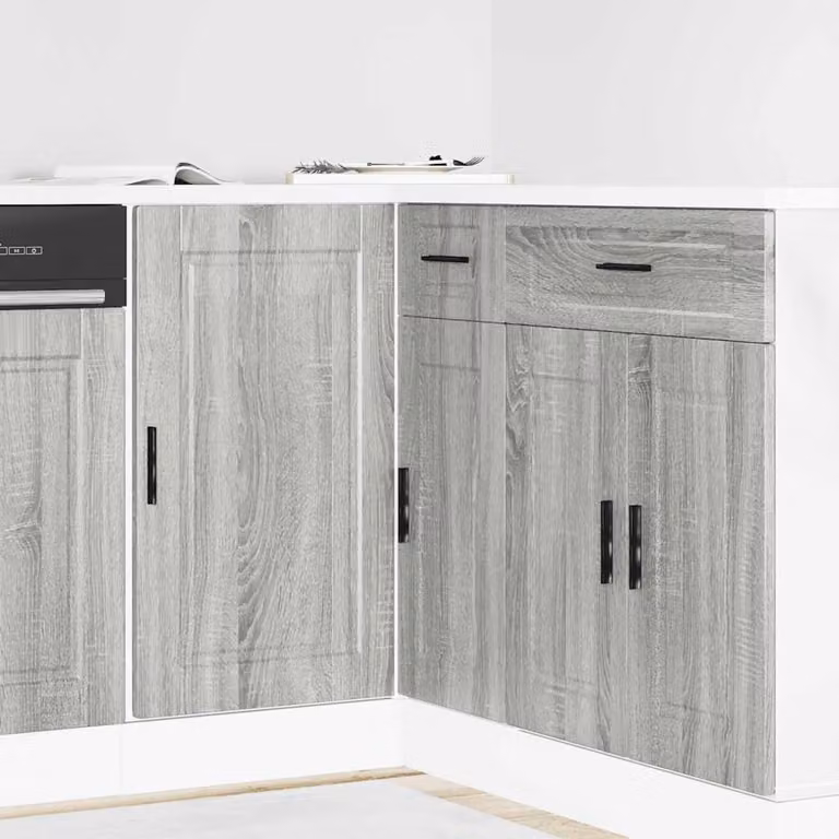 Base da cucina moderna vidaXL in legno multistrato e MDF, colore Grigio Sonoma, L: 46,0 cm, P: 81,5 cm, H: 86,0 cm