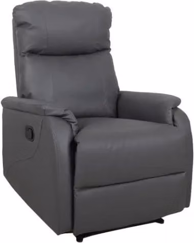 Poltrona relax reclinabile manualmente BERLIN colore grigio