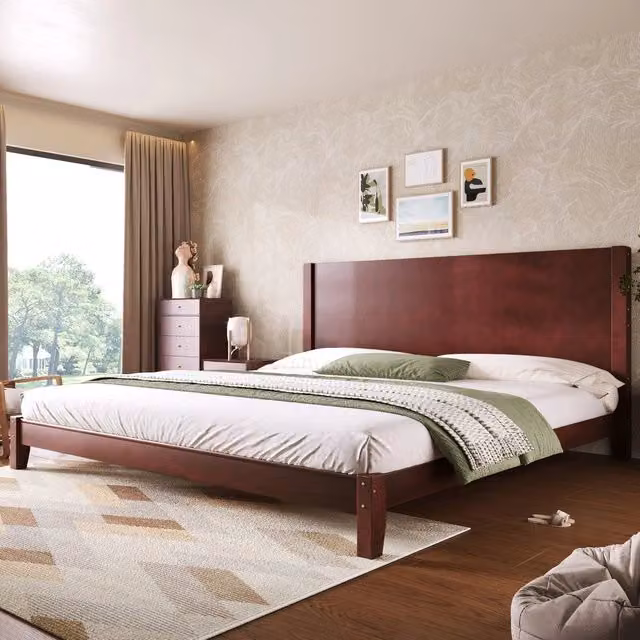 Letto Matrimoniale con Testiera e Rete a Doghe ¨C Xylo ¨C Marrone 180x200