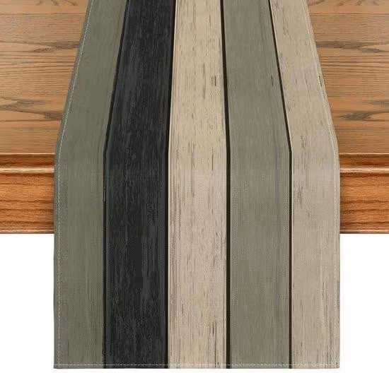 Tappeto di Halloween in legno nero, stile antico, 40x180 cm