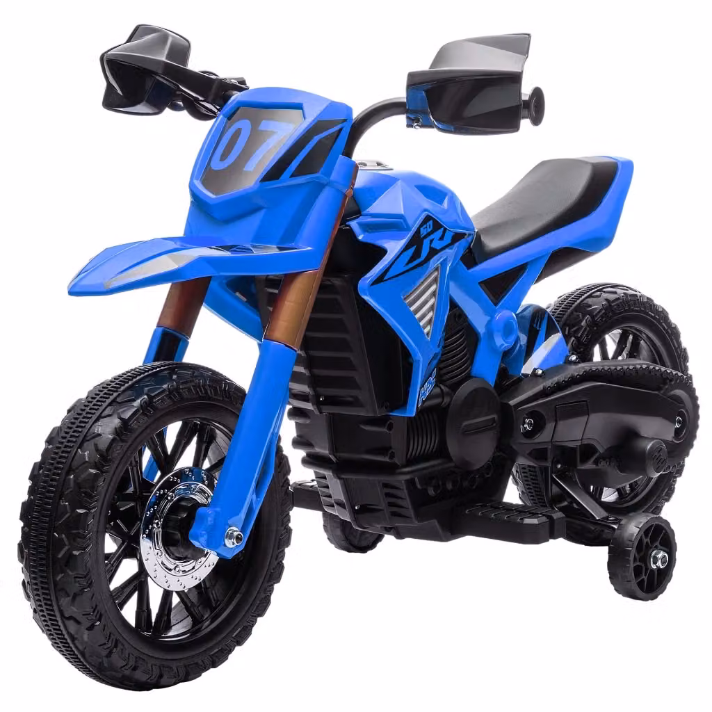 Moto Elettrica per Bambini Zephmum 12V Blu con Luci e Suoni – 2