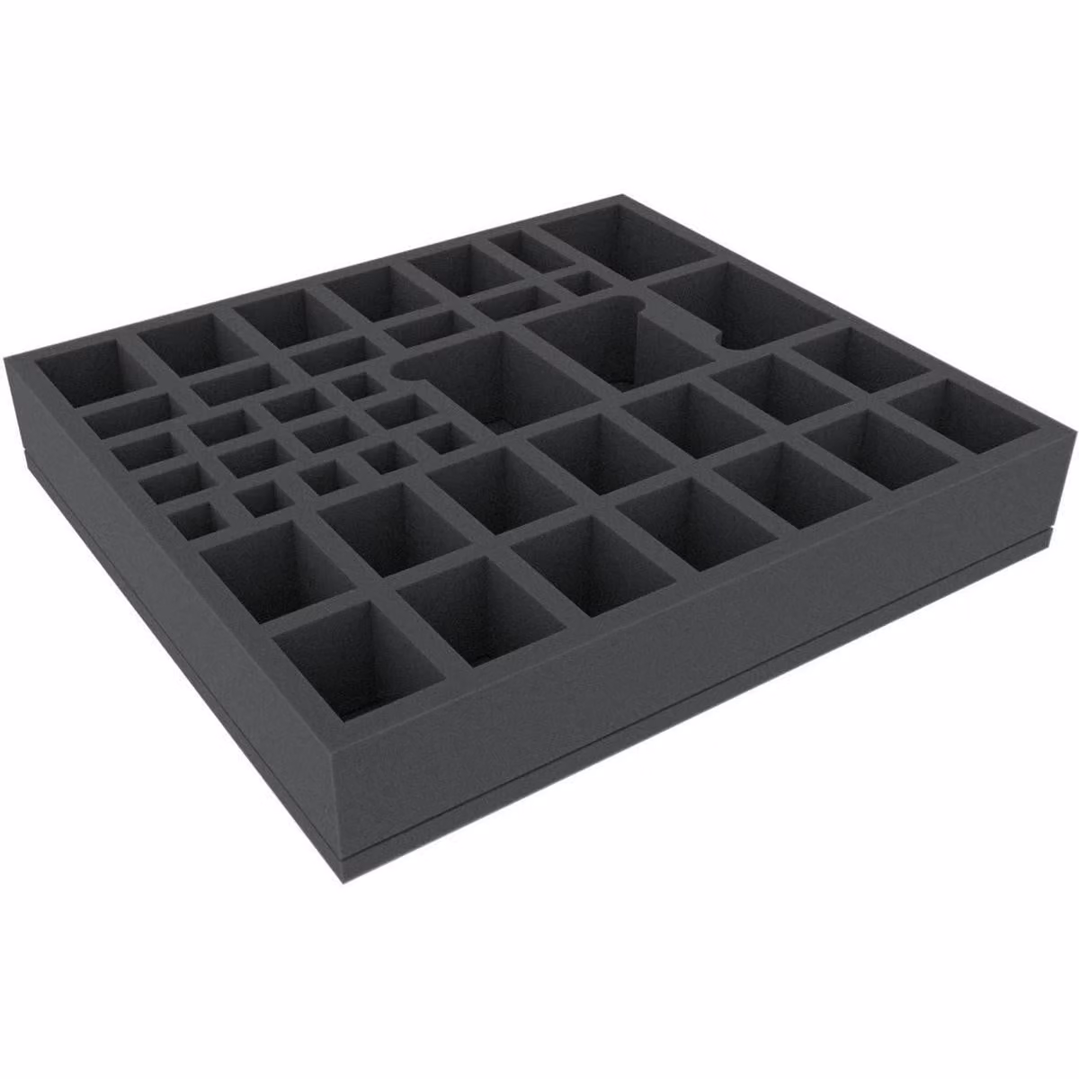 Inserto in schiuma 335x300x55 mm, 43 scomparti per riporre i giochi da tavolo