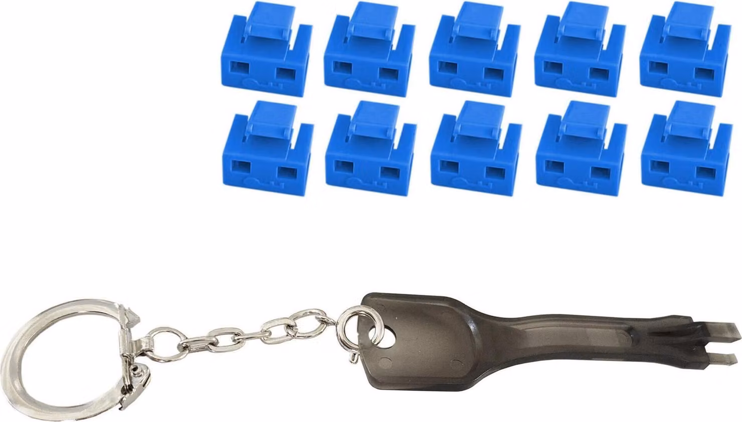 shiverpeaks BS08-01034 shiverpeaks Blocco porta RJ45 con chiave, blu