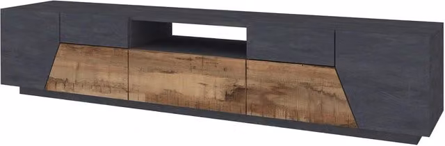 Mobile TV 4 Ante 1 Cassetto 220,1x43x46 cm Alien Ardesia e Acero Pereira