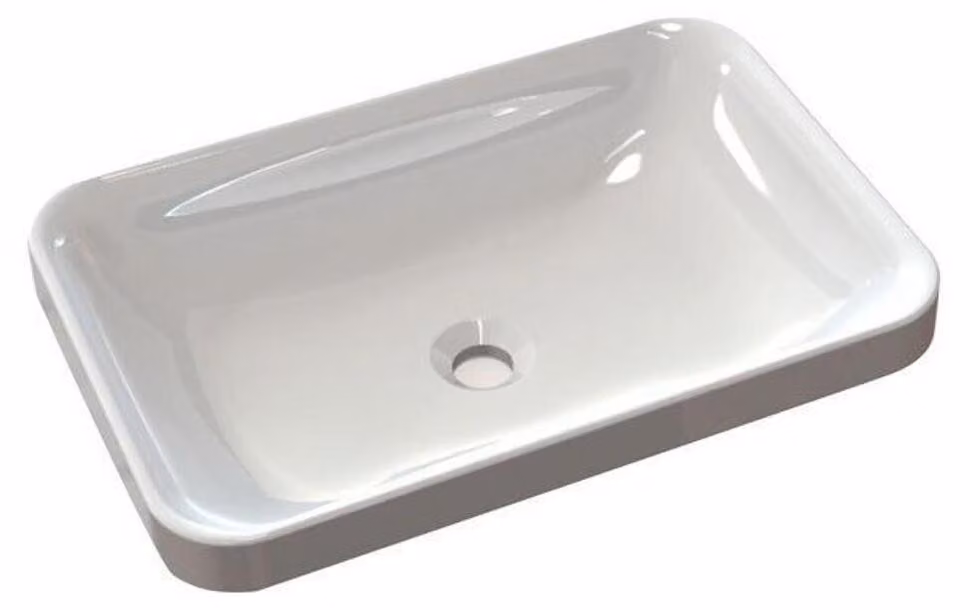 Sapho Asoffi - Lavabo da incasso 550x370 mm, senza sfioratore, bianco 55033