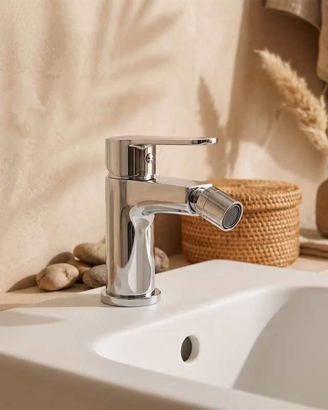 Miscelatore bidet con piletta click clack cromo Eden