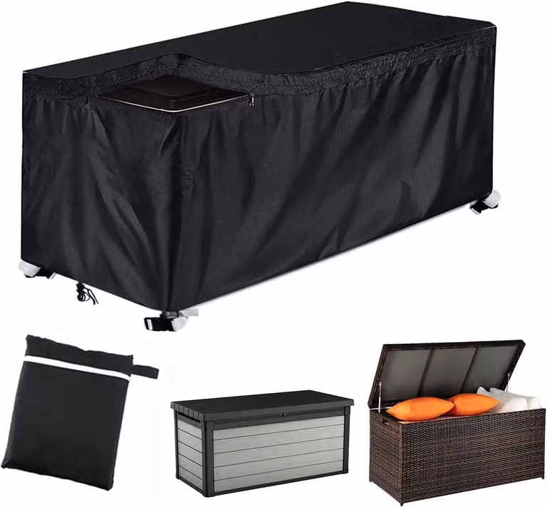 Contenitore di stoccaggio per esterni, impermeabile, dimensioni 123 x 62 x 55 cm, con protezione UV