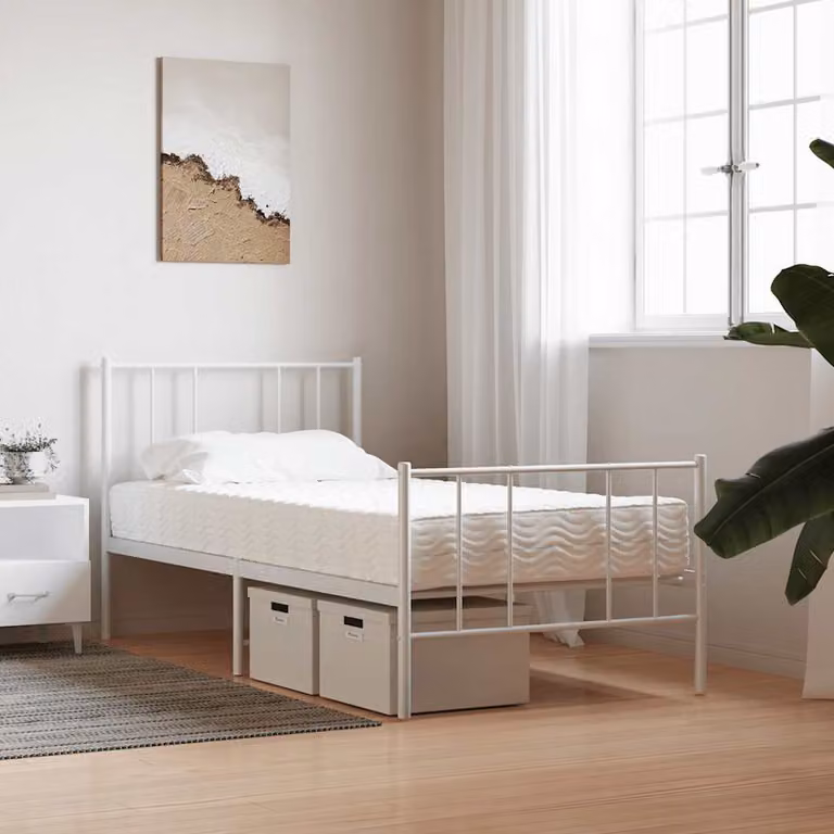 vidaXL Materasso in Schiuma Bianco 90x220 cm Durezza H2 H3