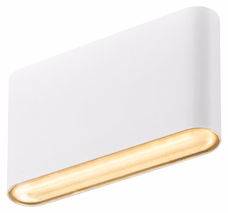 Lampada da parete OVAL 14 UP/DOWN, 6W, 560 lumen, 2700/3000K, alluminio, bianco