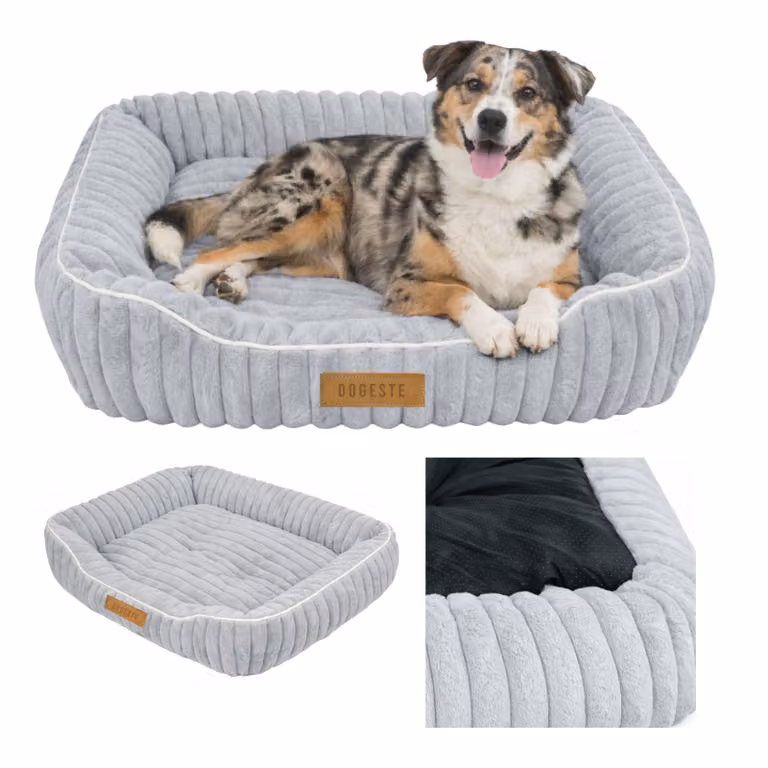 Dogeste cuccia per cane CALMI 85x65x15 cm, velluto a coste, antiscivolo