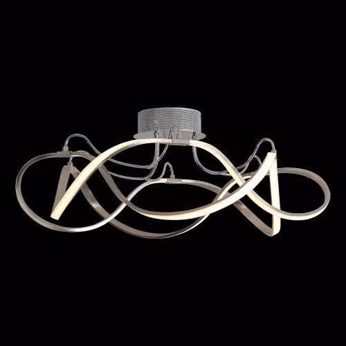Plafoniera LED MINUET 40W, 3000K, nichel satinato/bianco, Ø: 70, H: 27 cm