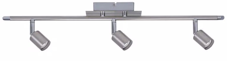 Paulmann, faretti a incasso Georgia, massimo 3x10W, attacco GU10, finitura nichel spazzolato, 230V, metallo