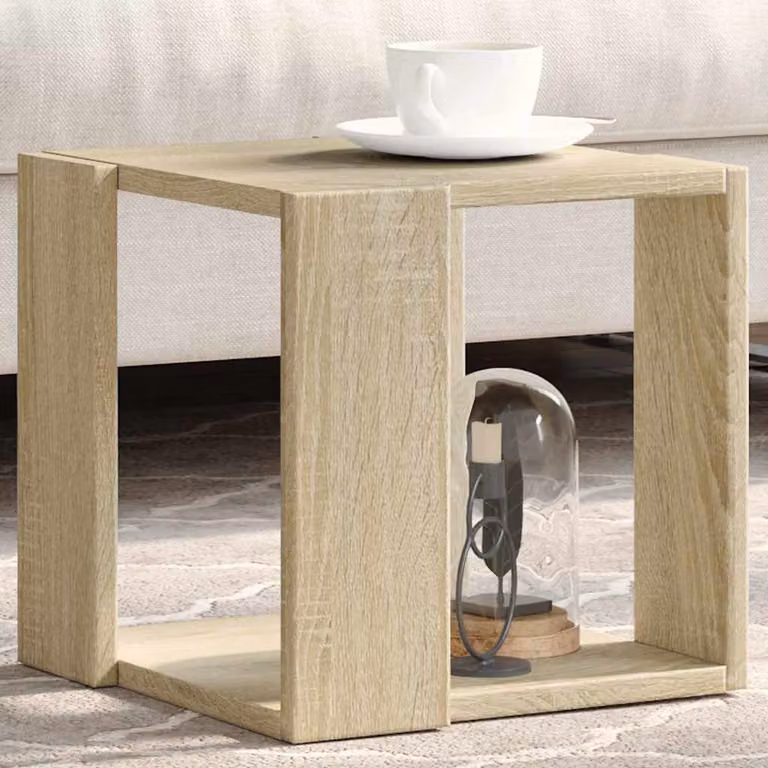 vidaXL Tavolino da Salotto Moderno in Legno Multistrato e MDF, Colore Marrone e Beige, L/P/H: 32 x 32 x 30 cm