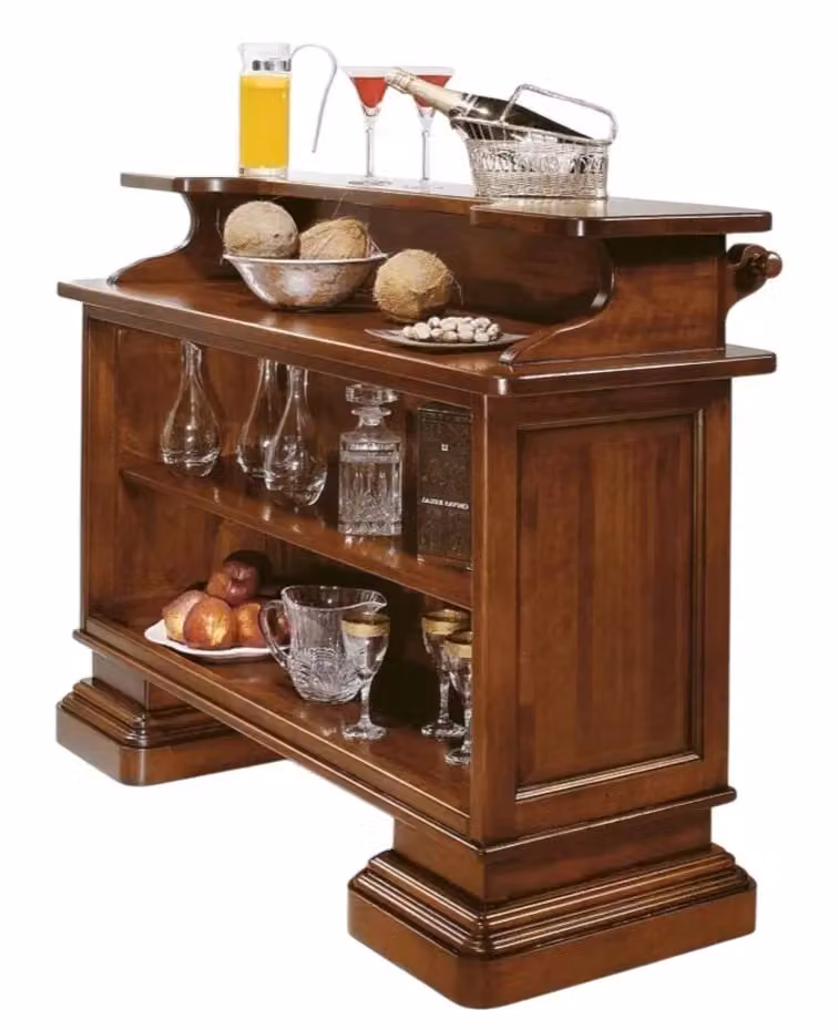 Mobile bar arte povera in legno di pioppo tinta noce Mobili 2G L/P/H: 131 x 47 x 103 cm – 1
