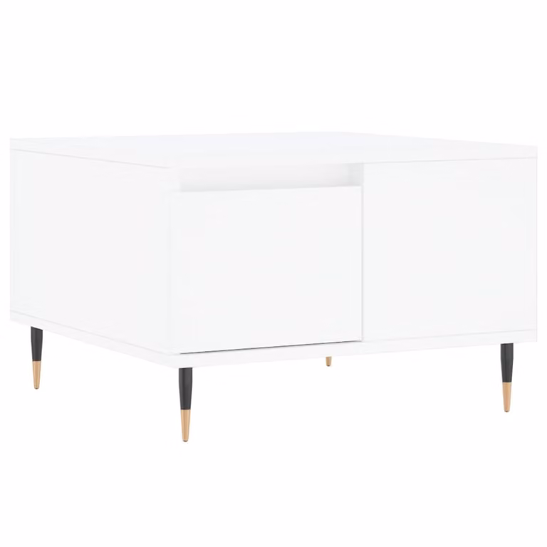 Tavolino da Salotto Bianco 55x55x36,5 cm in Legno Multistrato
