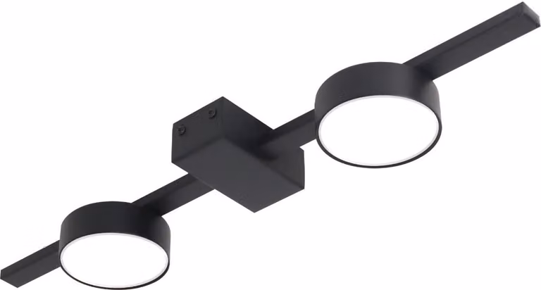 Lampada da soffitto JOY nera 2xGX53x10W in metallo, dimensioni: 3,5x51x9 cm, IP20, Polux