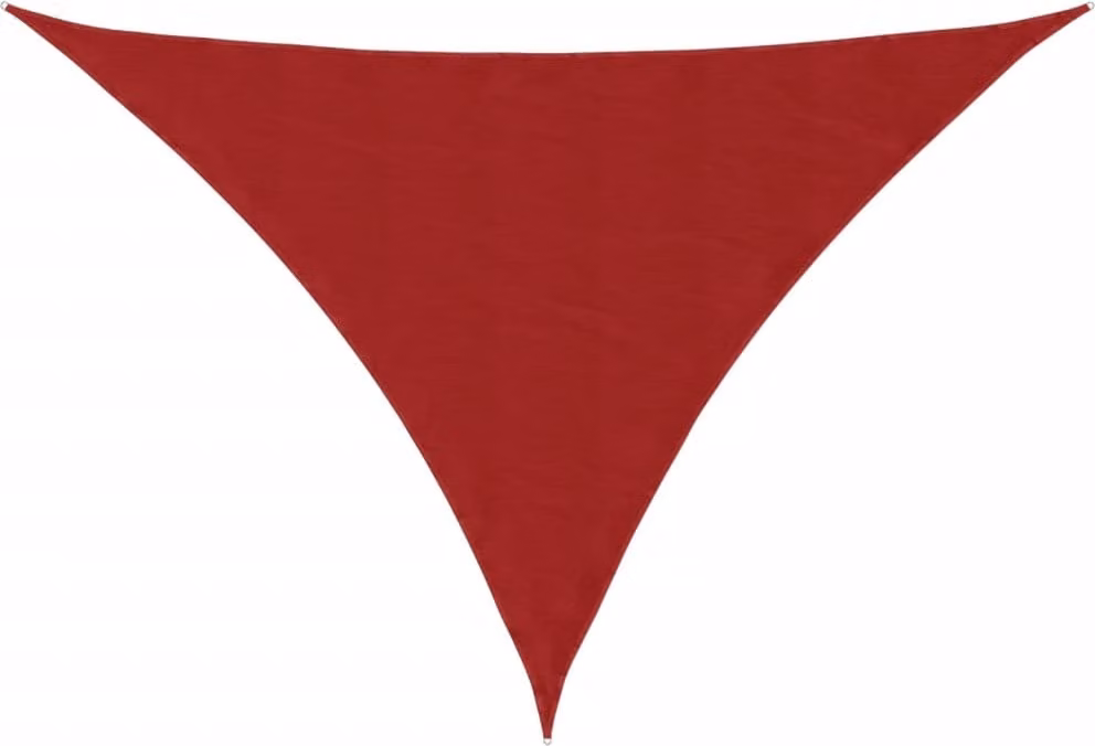 Parasole a Vela Oxford Triangolare 5x6x6 m Rosso