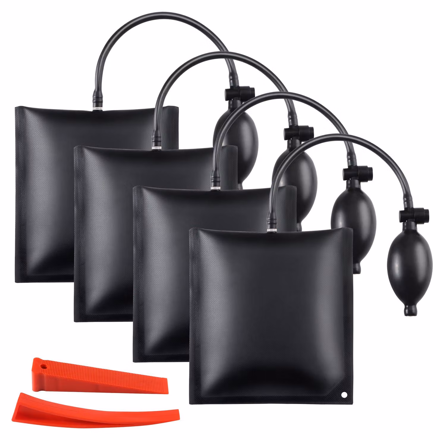 Set di 4 cuscini di montaggio, sollevatore pneumatico da 200 kg, pompa manuale