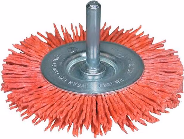 Spazzola rotonda 100 mm in nylon, grana 80, 10 mm, 4500 giri/min