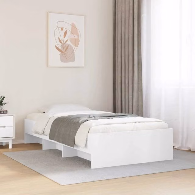 Struttura letto moderno vidaXL in legno ingegnerizzato bianco L/P/H: 200 x 80 x 83 cm – 1