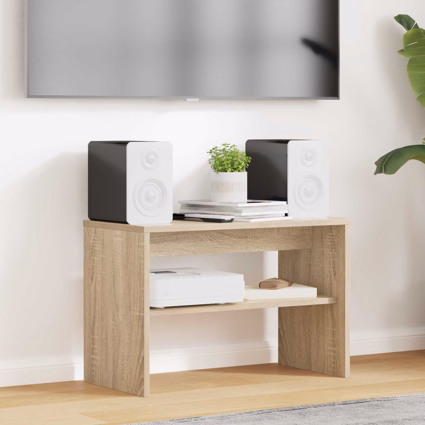 Mobile TV vidaXL in legno ingegnerizzato Rovere Sonoma, marrone, L 60 cm x P 30 cm x H 40 cm