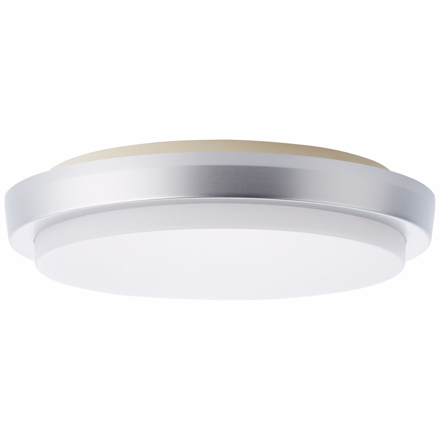 BRILLANTE plafoniera LED senza tempo per esterni DEVORA | argento | plastica Ø 28 cm | 12W 1600 lumen 3000 Kelvin | IP65